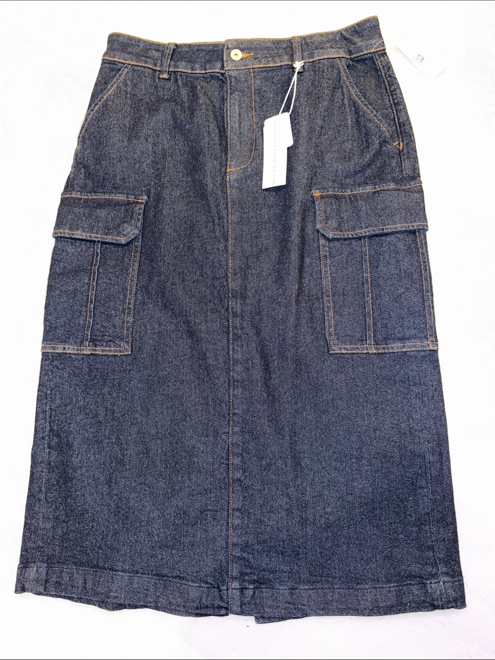 Dark Blue Denim Cargo Skirt - Sanctuary Denim